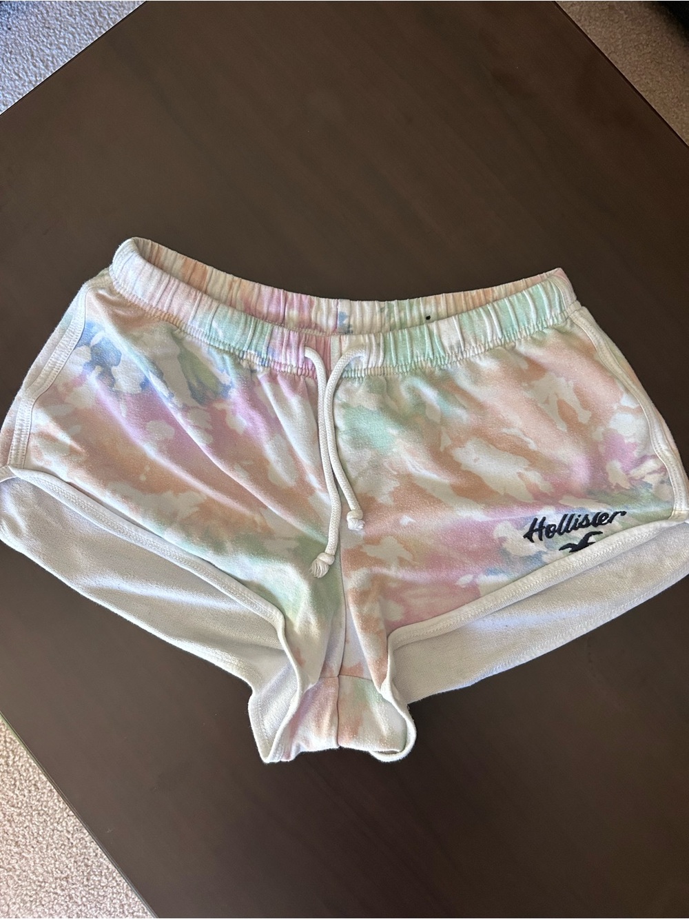 Hollister Pastel Tie-Dye Athletic Lounge Shorts